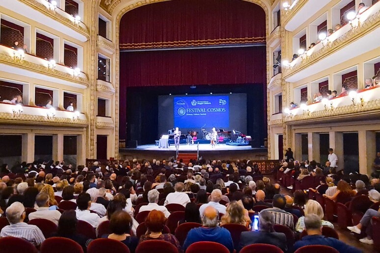 A full Teatro Cilea in Reggio Calabria during the Festival Cosmos
